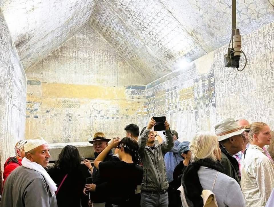 Happy tourists in Egypt